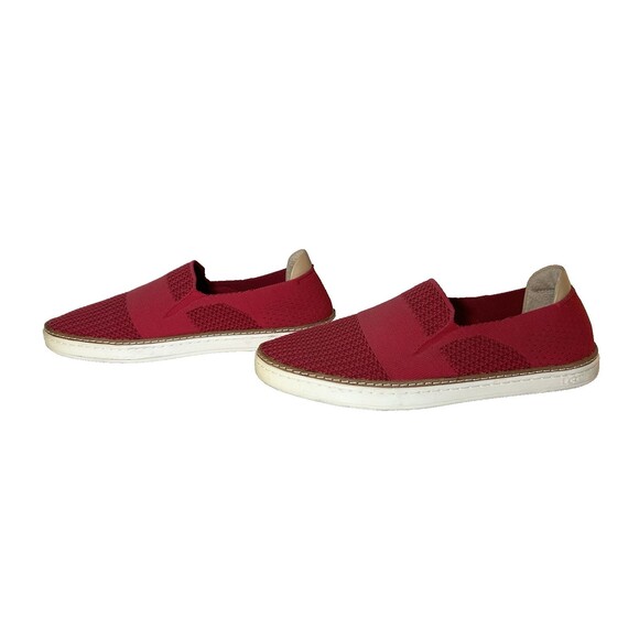 UGG‎ Australia Sammy Red Knit Slip On Sneaker Shoes Women's 10 - Picture 2 of 8